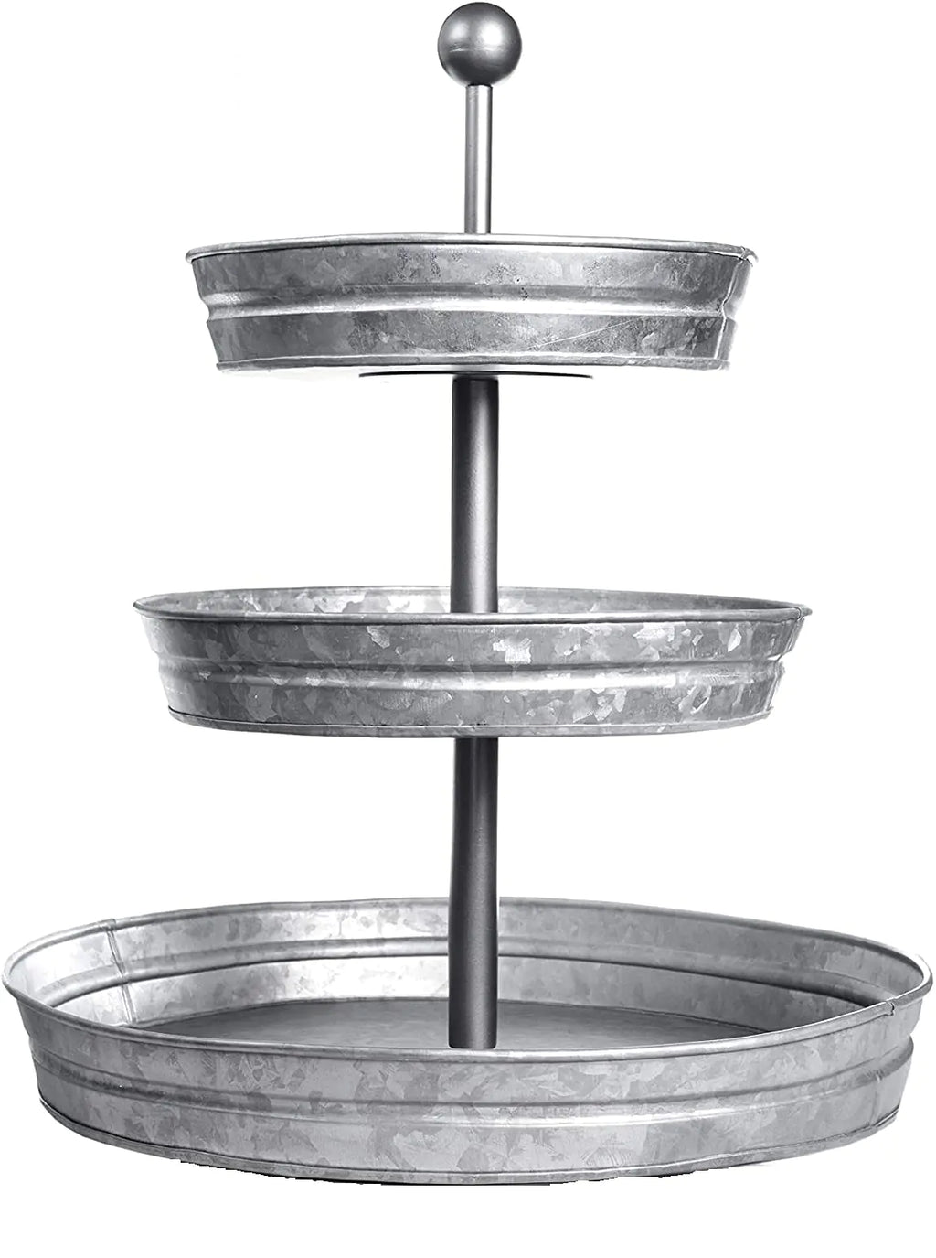 Galvanized 3-Tier Serving Tray
