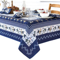 Blue Provence Rooster Fabric Tablecloth (52 x 52 Inch)