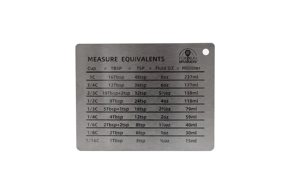 Stainless Steel Kitchen Conversion Chart Magnet