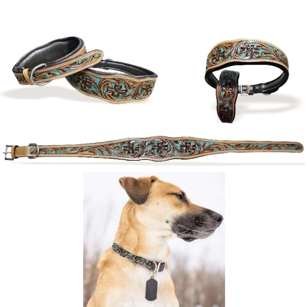 Majestic Ally Genine Leather Dog Collar