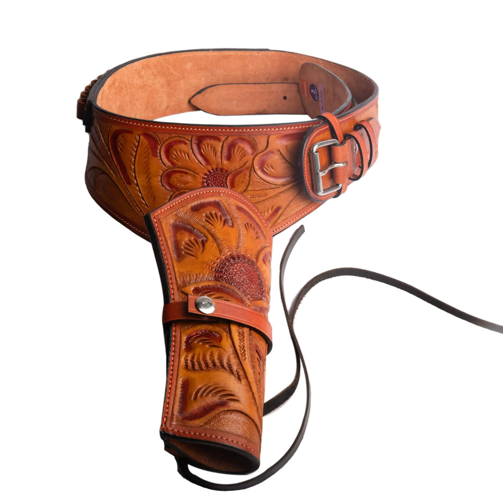 Hulara Full Grain Buff Leather .22 Caliber Western Holster