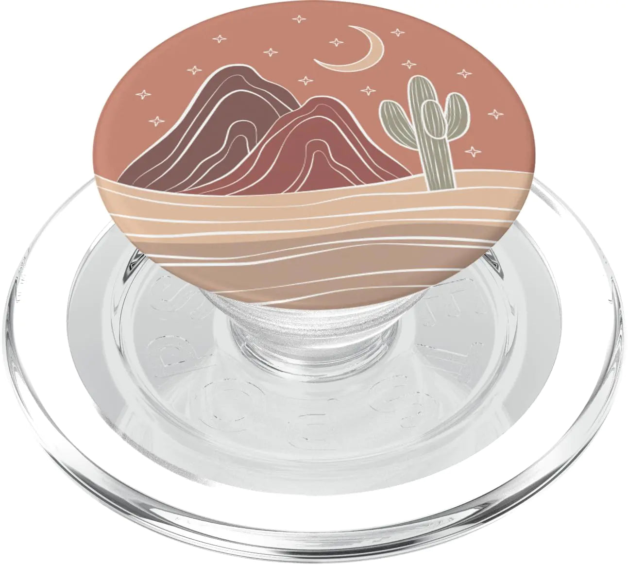 Western Cactus Mountain Landscape PopSocket