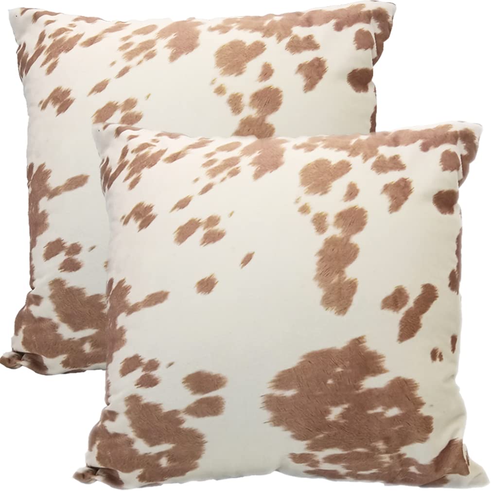 Soft Velvet Throw Pillow Covers (Set of 2; 18x18 Inch)