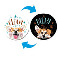 Dog Dishwasher Clean/Dirty Flip Sign