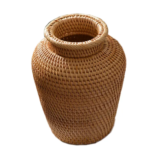Handwoven Rattan Vase