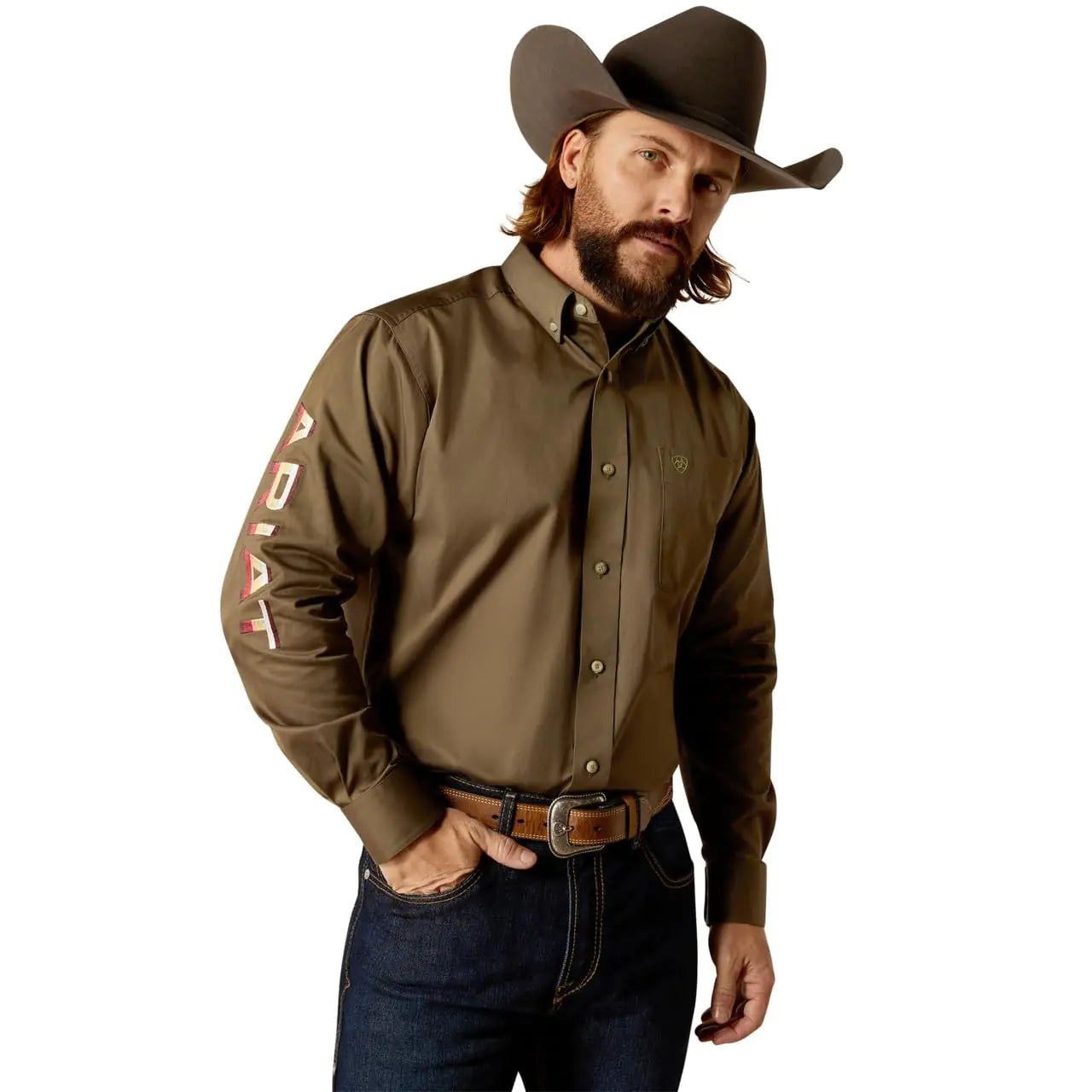 ARIAT Mens Team Logo Twill Classic Fit Shirt