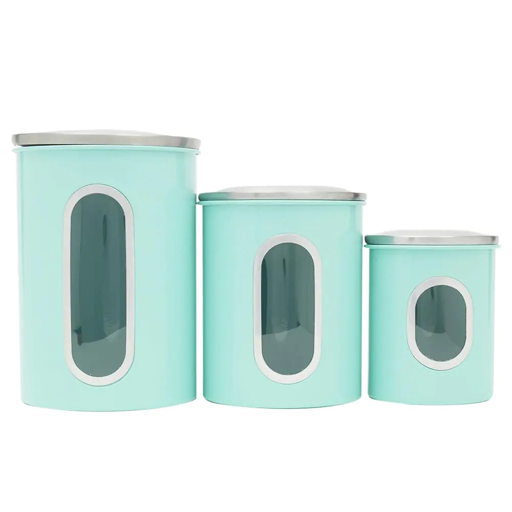 Home Basics Retro Kitchen Canisters  (3 Piece Set)