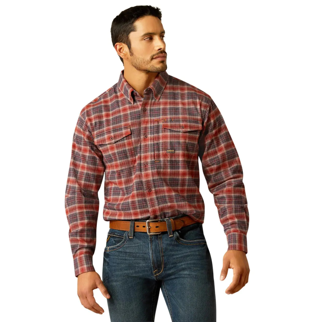 ARIAT Men's Rebar Flannel DuraStretch Work Shirt (X-Large)