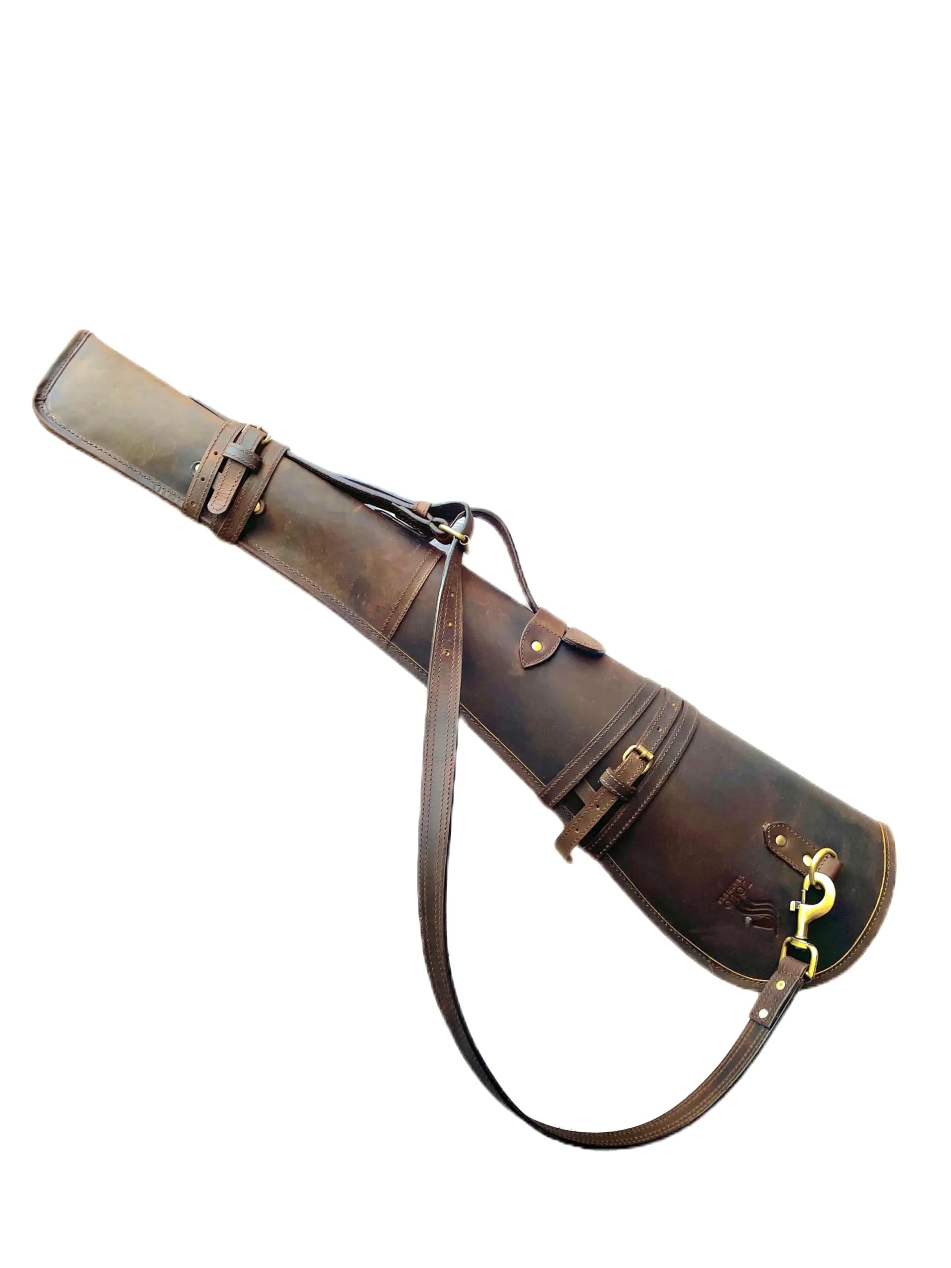Hardwax Leather Rifle Scabbard with Adjustable Shoulder Strap