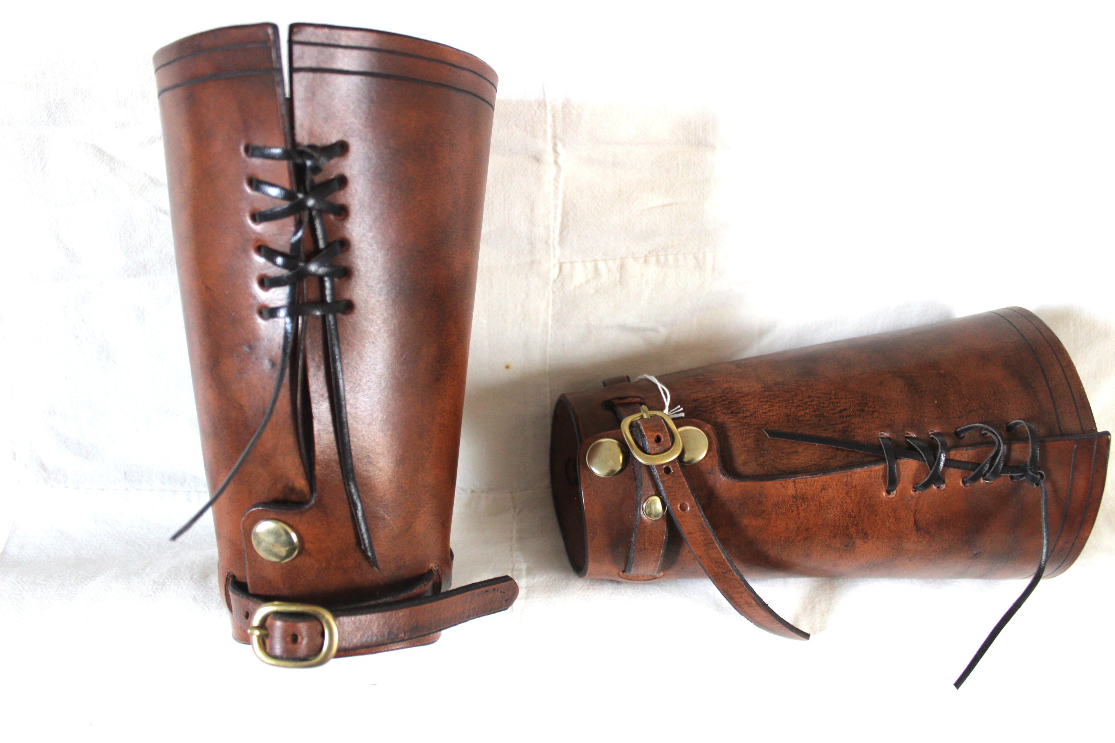 Men's Leather Cuffs - "The Gambler"
