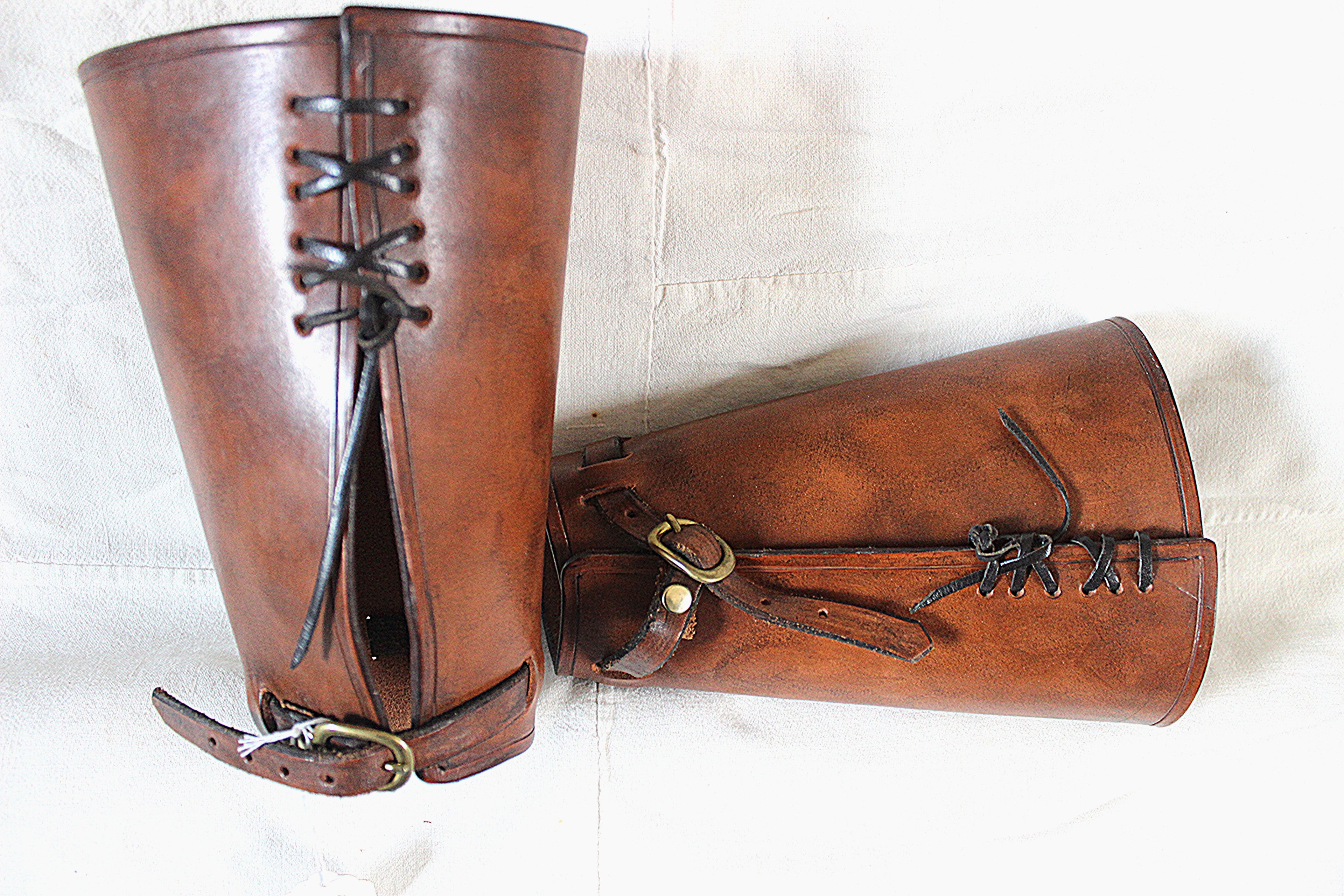 Men's Leather Cuffs - "The Patriot"