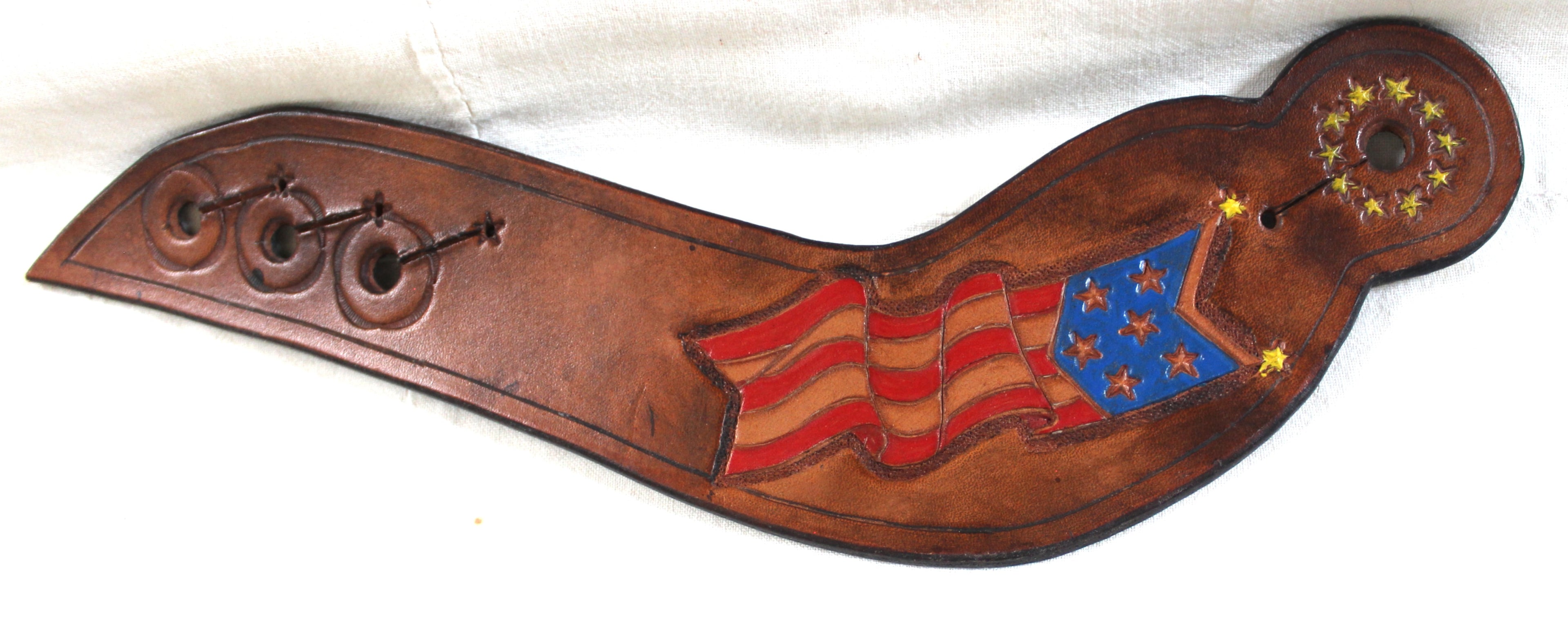 Leather Spur Straps - "The Patriot"