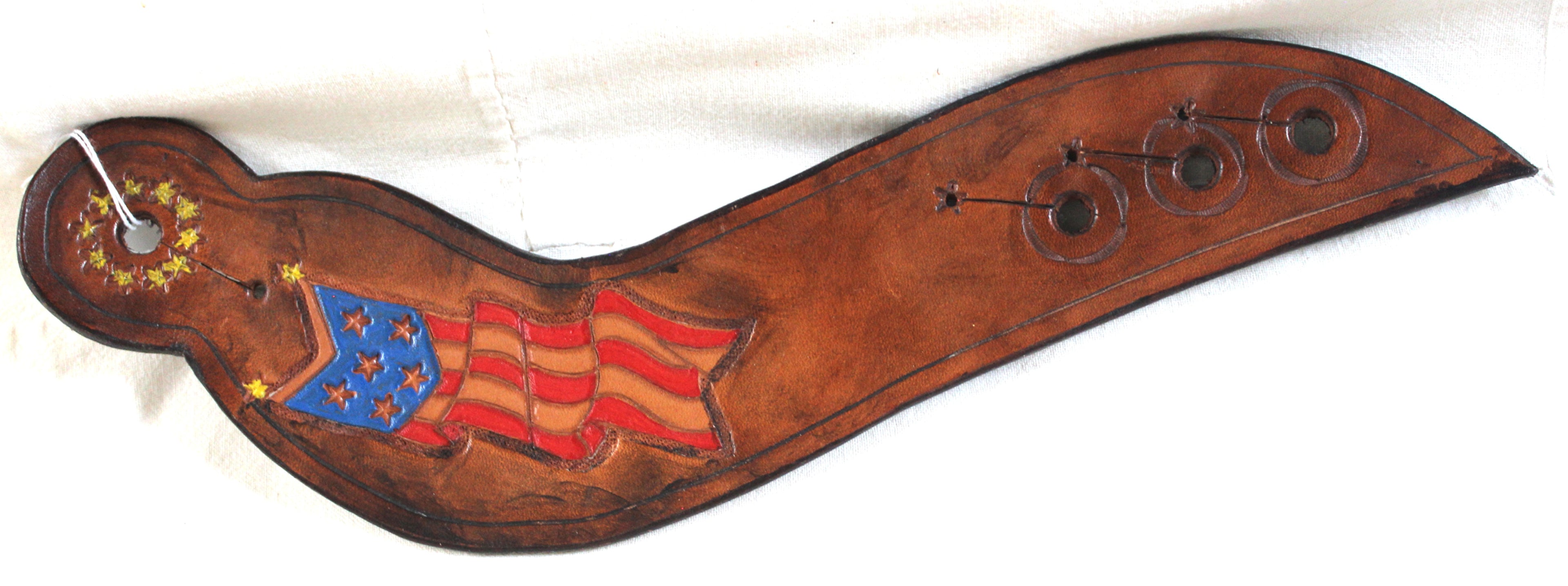 Leather Spur Straps - "The Patriot"