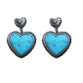 Turquoise Heart Earrings