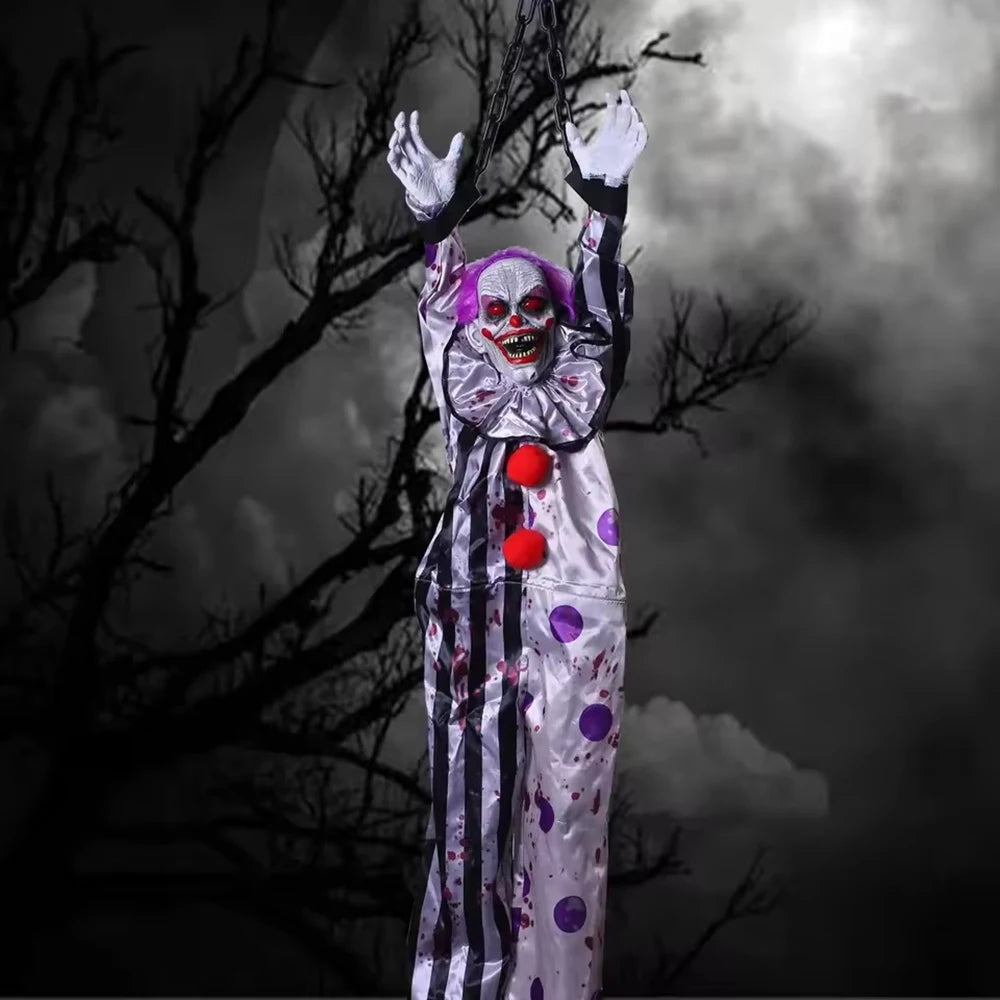 Voice-Activated Hanging Ghost Clown