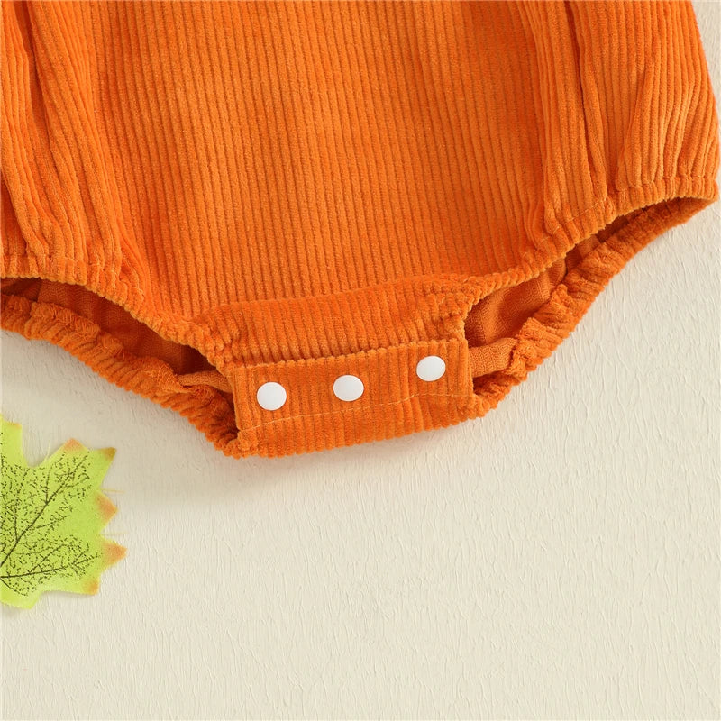Newborn Toddler Baby Girl Boys Halloween Romper Pumpkin Face Sleeveless Overalls Contrast Color Jumpsuit for Party