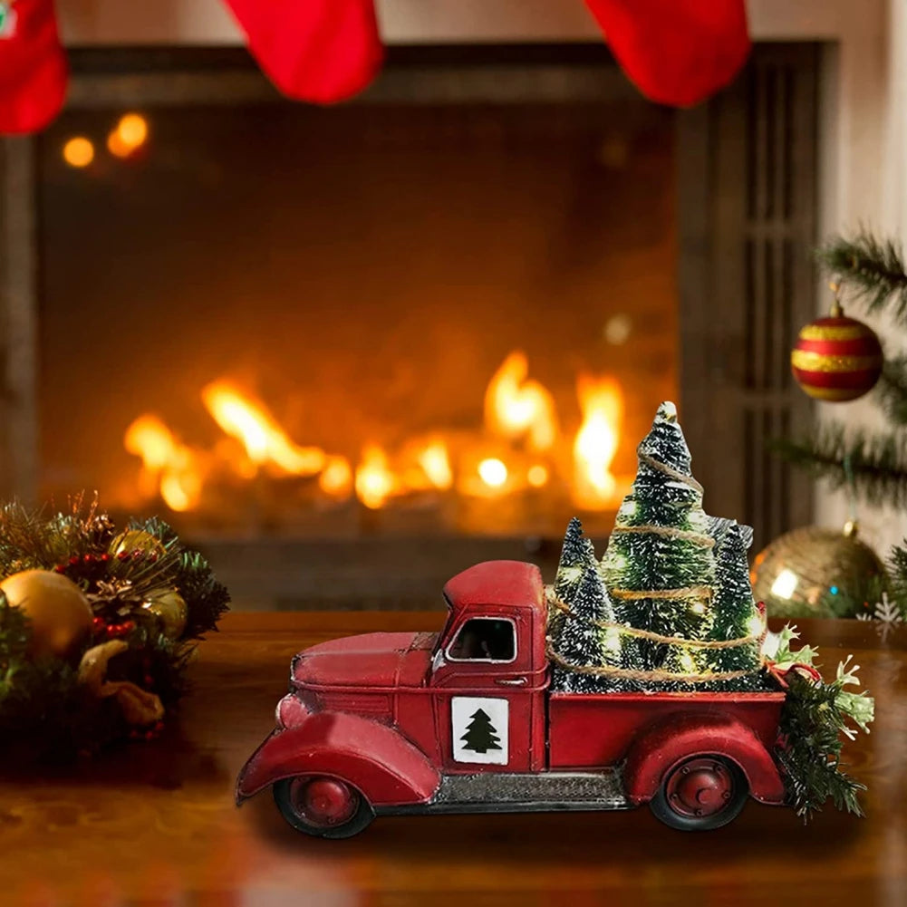 Classic Red Truck with Lights