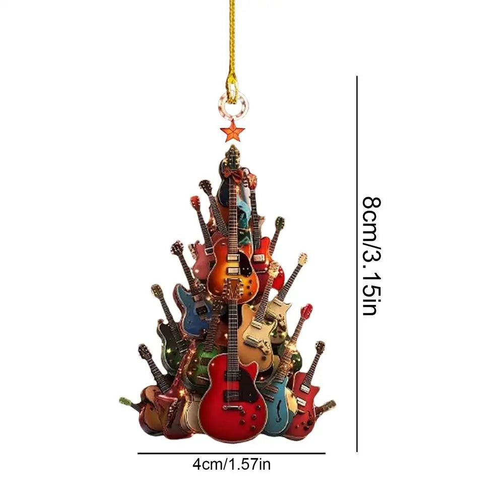 Guitar Christmas Tree Ornament