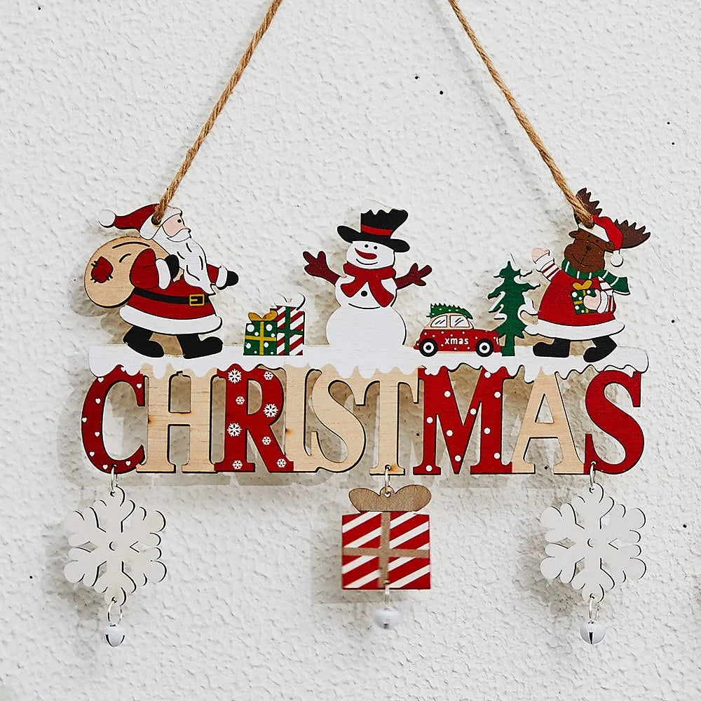 Hanging Wooden Christmas Wall Ornaments