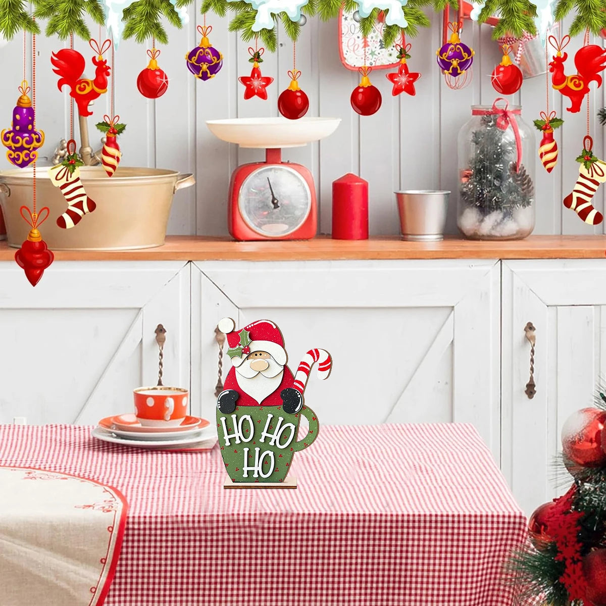 Festive Santa- in-a-Mug Tabletop Ornament
