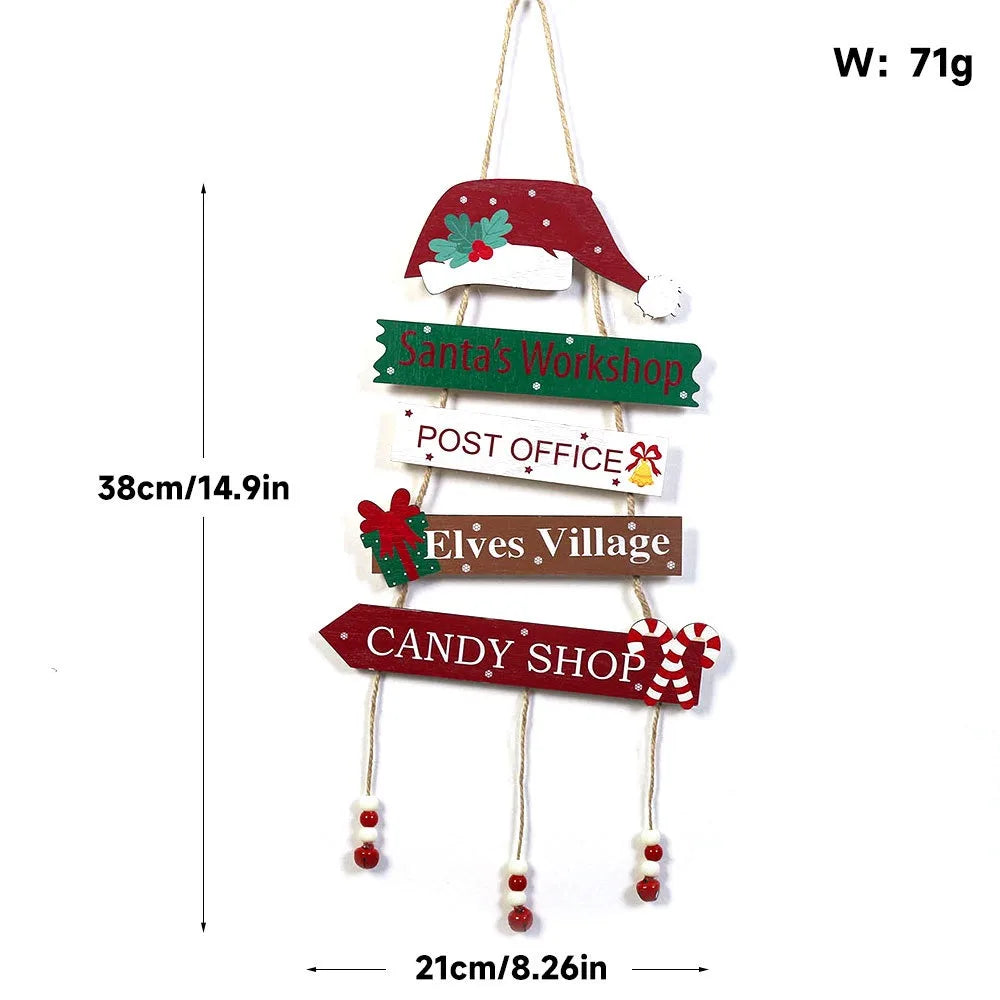 Hanging Wooden Christmas Wall Ornaments