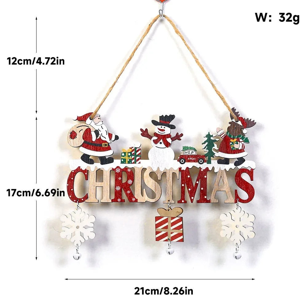 Hanging Wooden Christmas Wall Ornaments