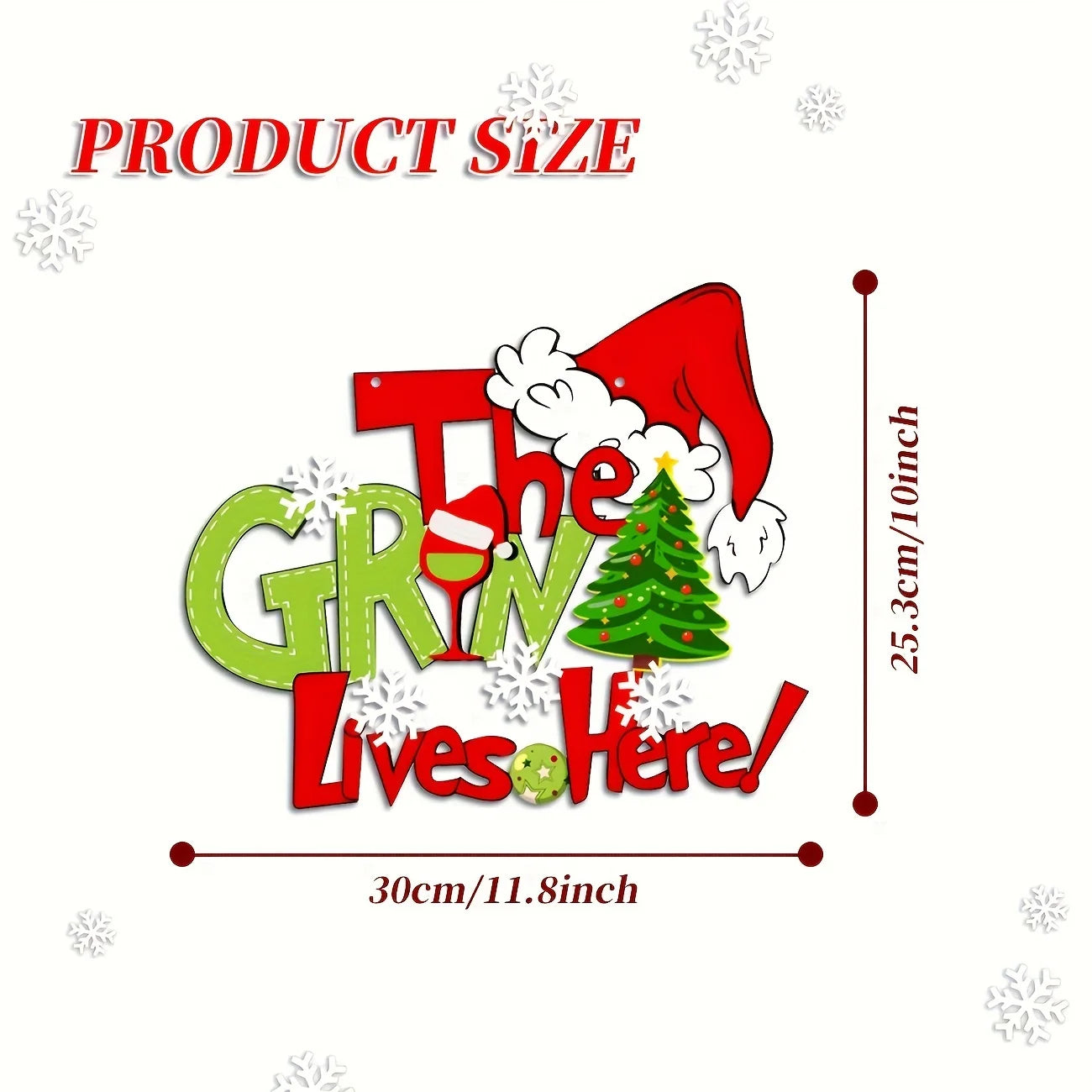 "The Grinch Lives Here" Door Sign