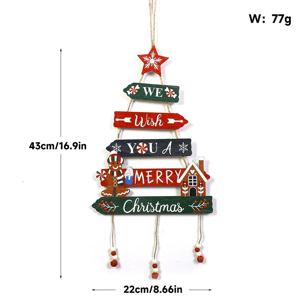Hanging Wooden Christmas Wall Ornaments