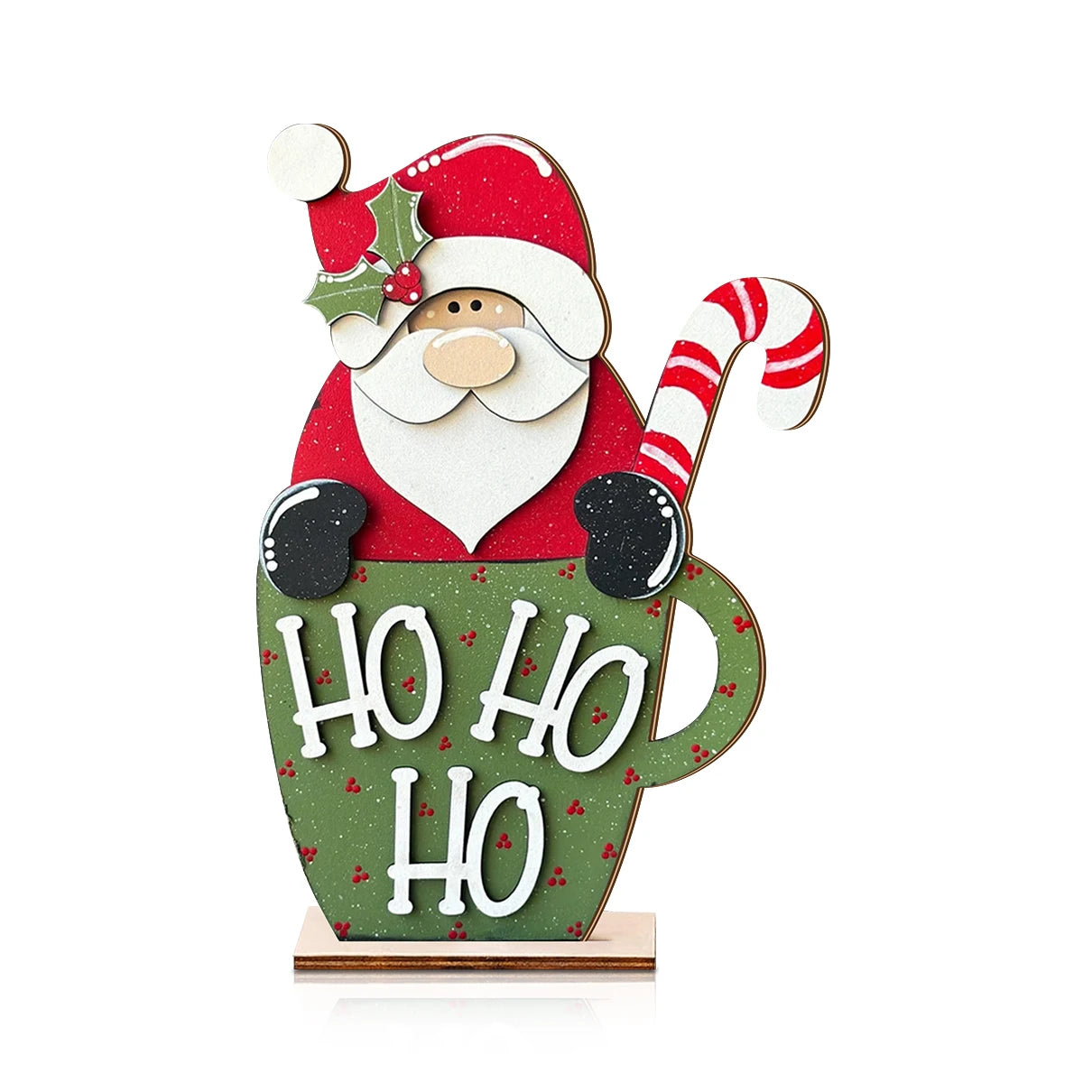 Festive Santa- in-a-Mug Tabletop Ornament