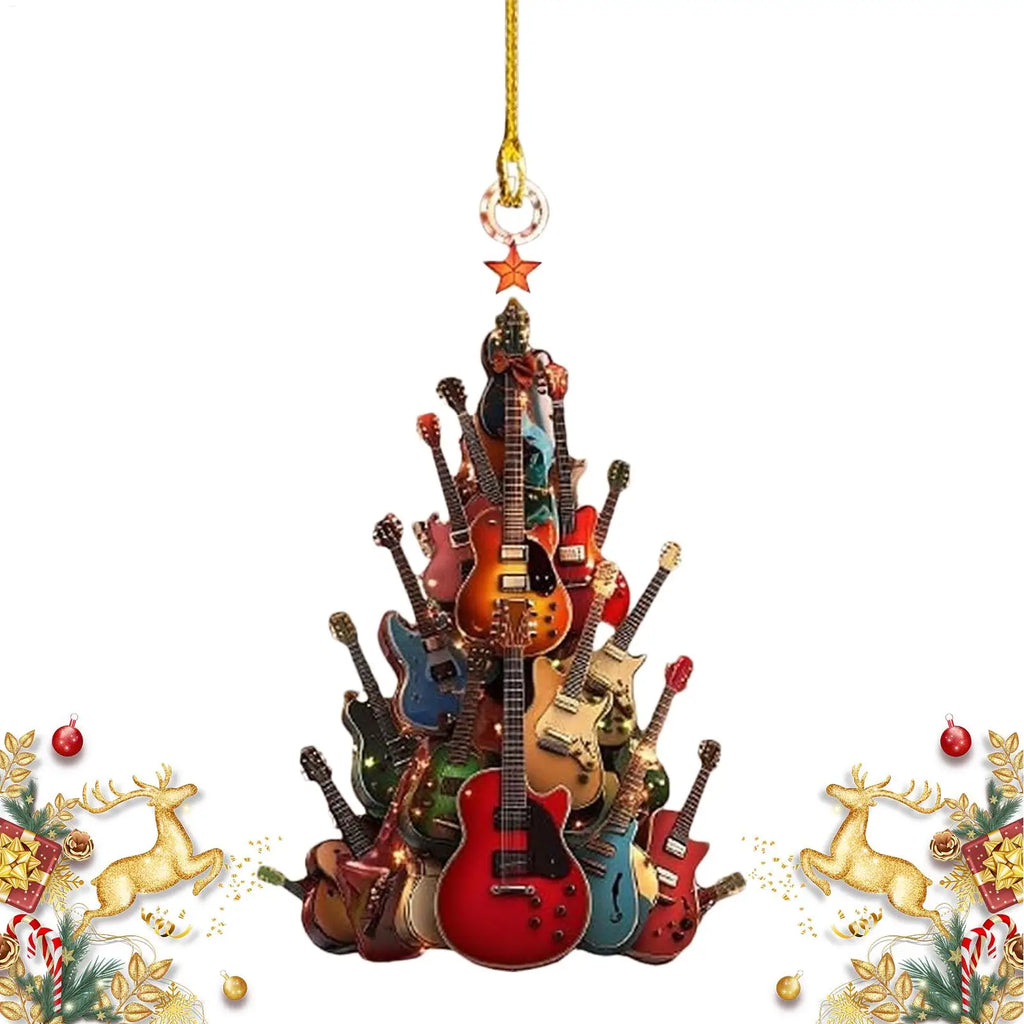 Guitar Christmas Tree Ornament