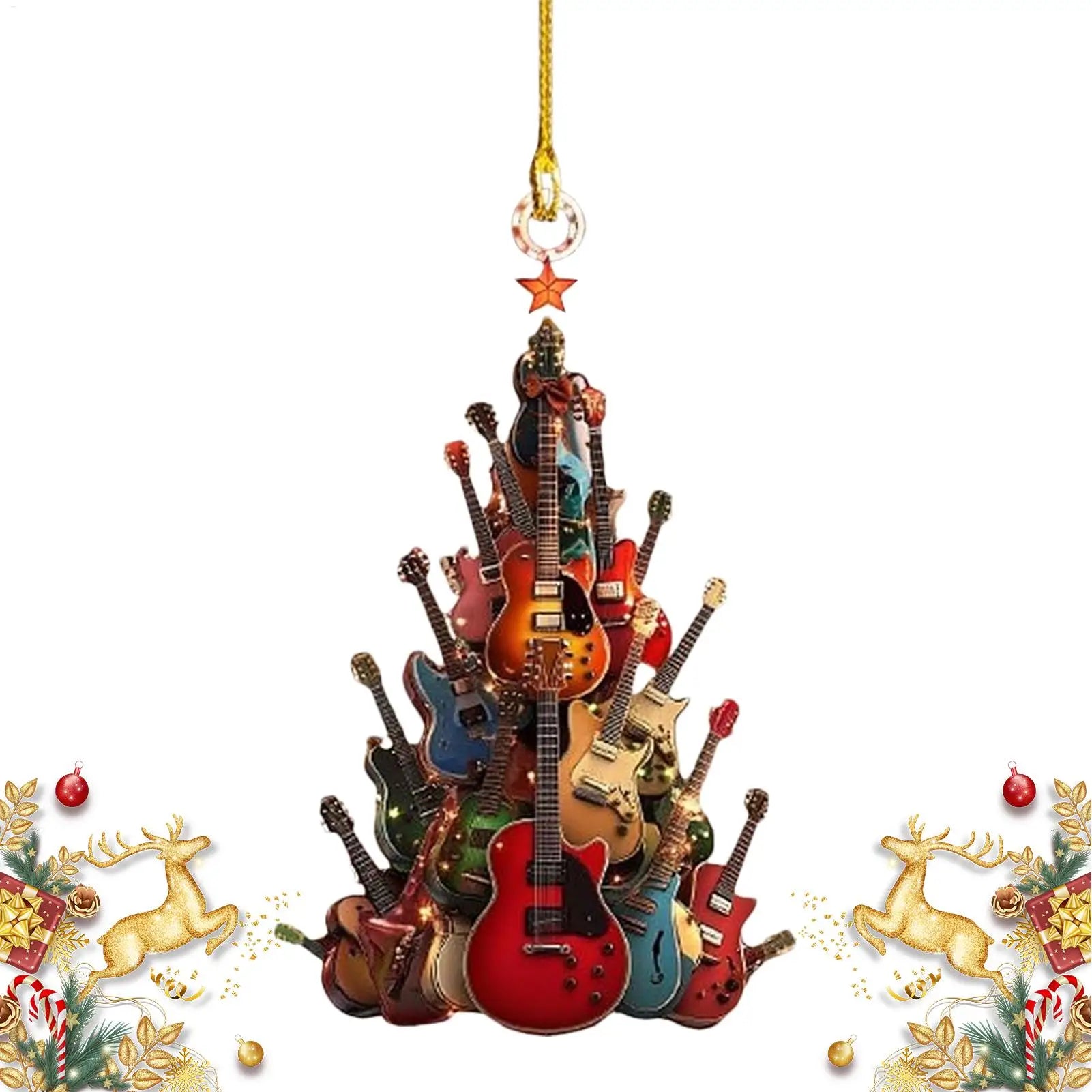 Guitar Christmas Tree Ornament