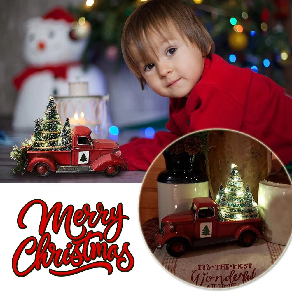 Classic Red Truck with Lights
