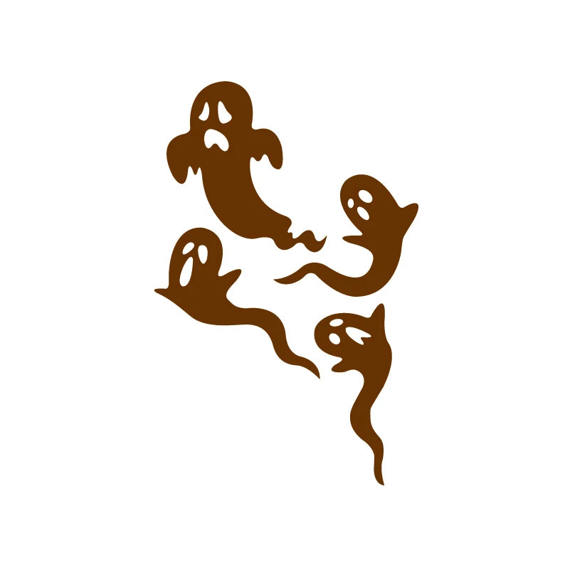 Halloween Car Rearview Mirror Vinyl Sticker Spooky Ghost Decals 7 Mini Bats Sticker Car Accessories Decorative Halloween Gift