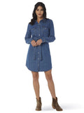 Wrangler Women's Retro Long Sleeve Western Snap Dress