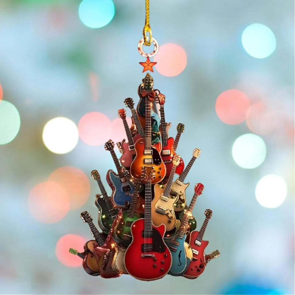 Guitar Christmas Tree Ornament