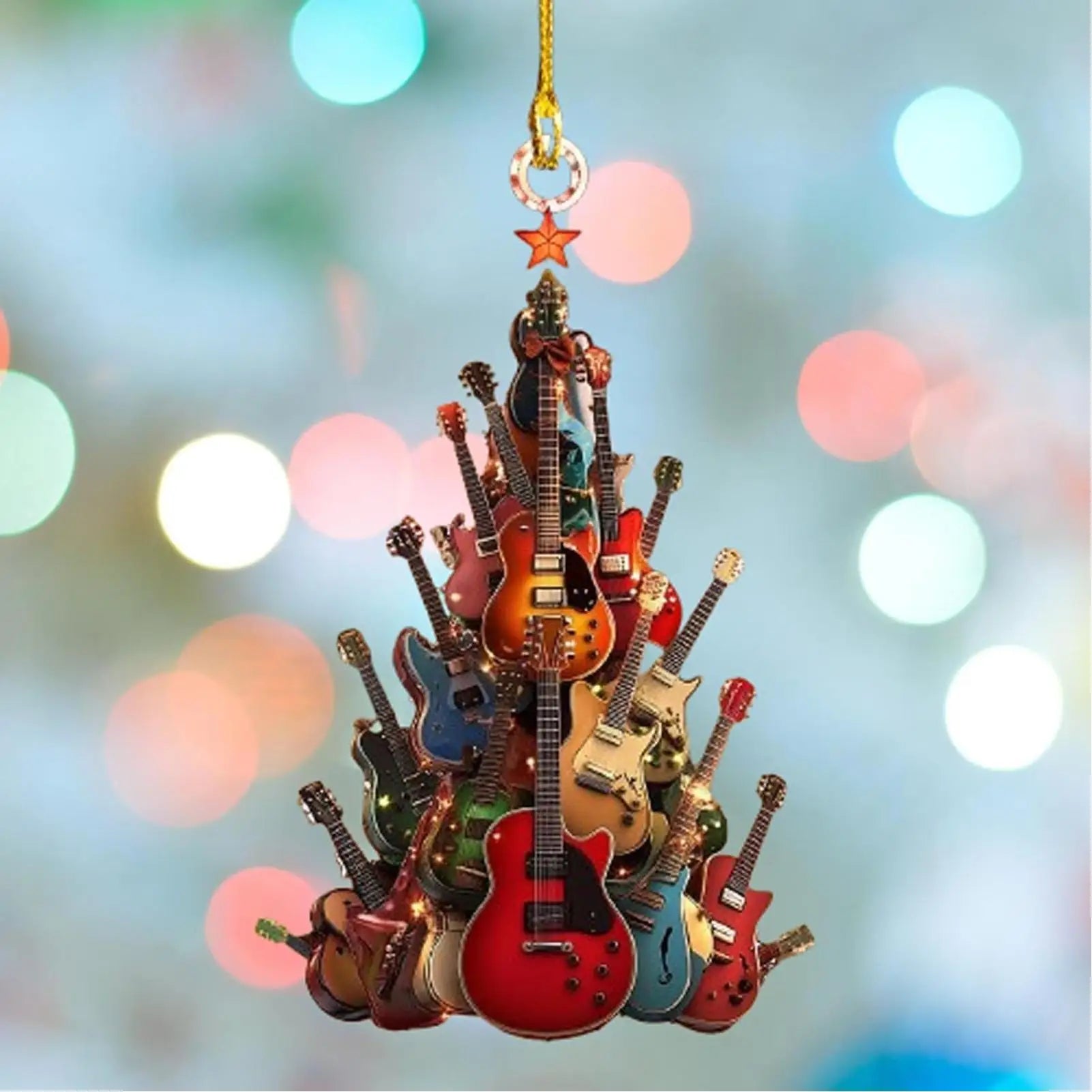 Guitar Christmas Tree Ornament