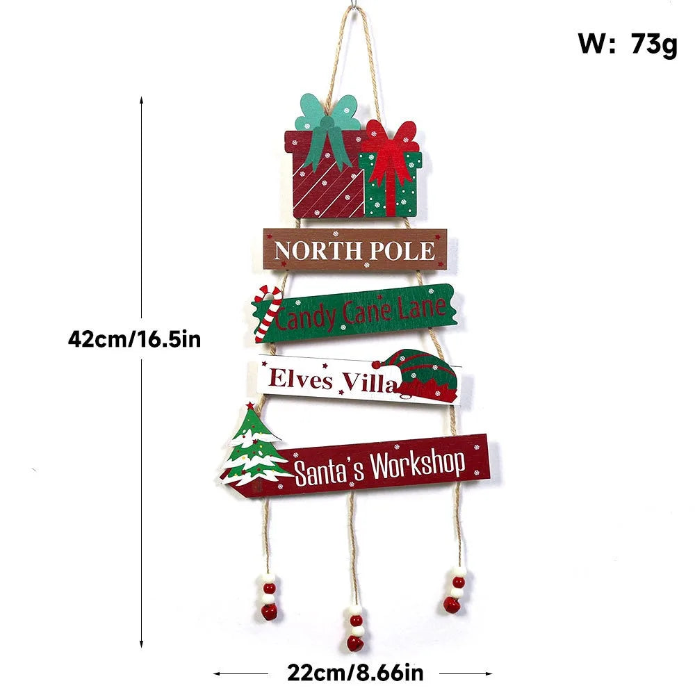Hanging Wooden Christmas Wall Ornaments