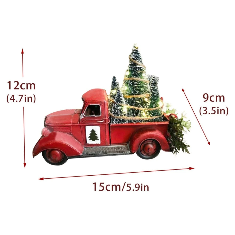 Classic Red Truck with Lights