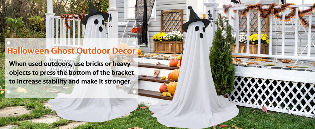 2 Packs Halloween Decorations Outdoor Cute glow Indoor Spooky Ghost Scary Ghosts Decor for Yard Garden Home birthday decoration
