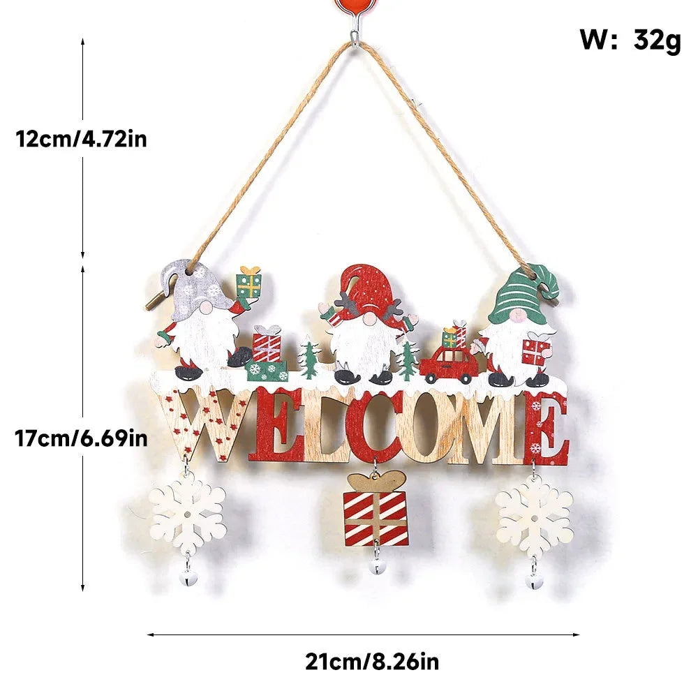Hanging Wooden Christmas Wall Ornaments