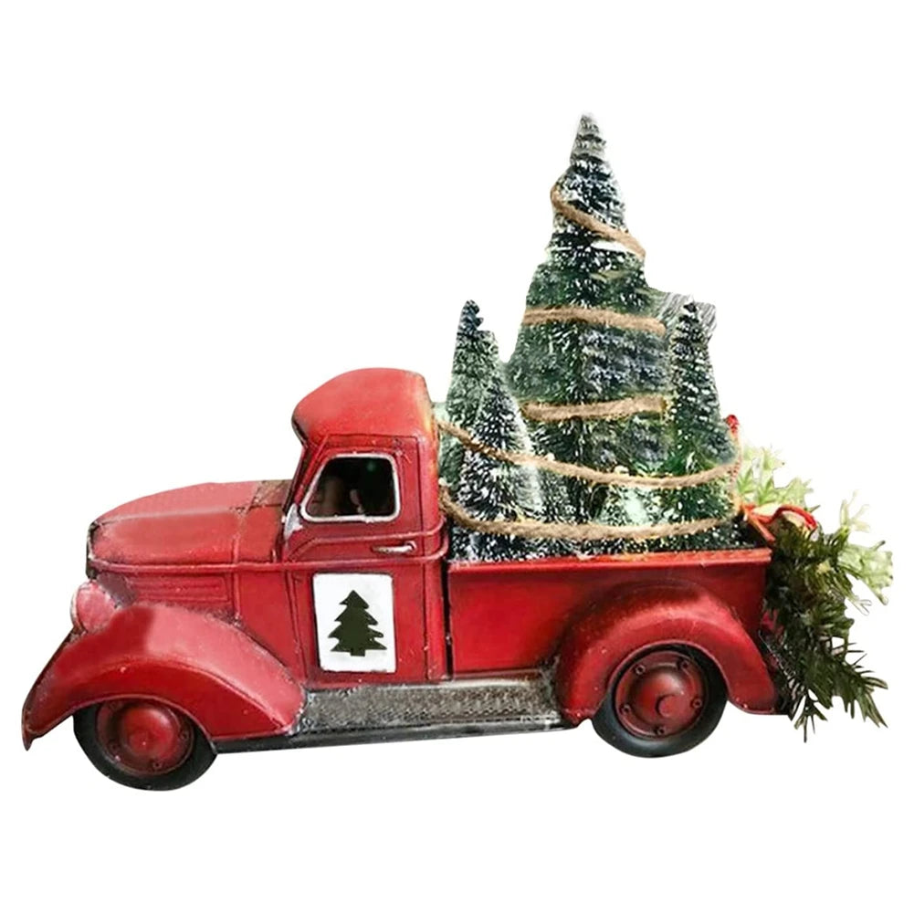Classic Red Truck with Lights