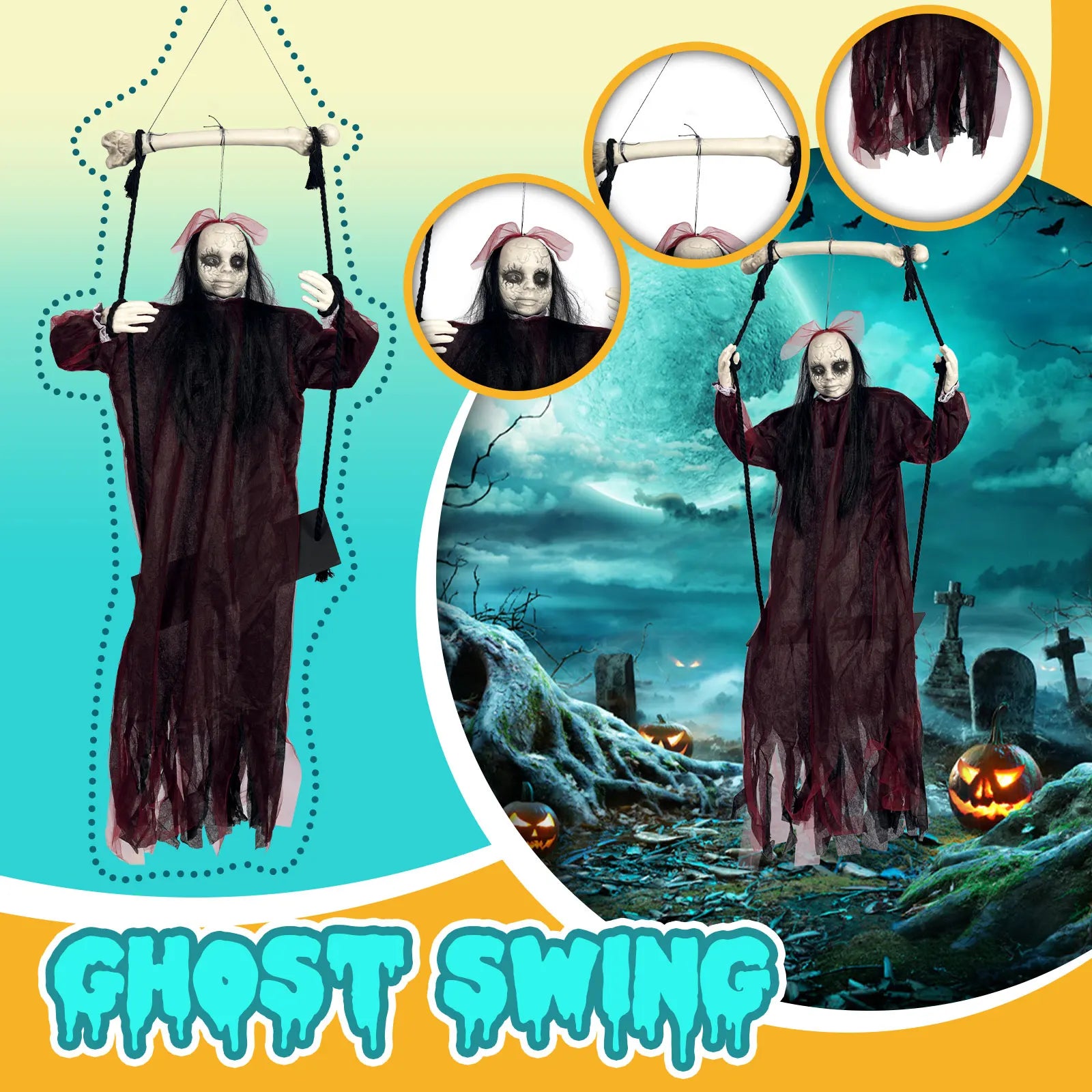 Swinging Ghost Decoration