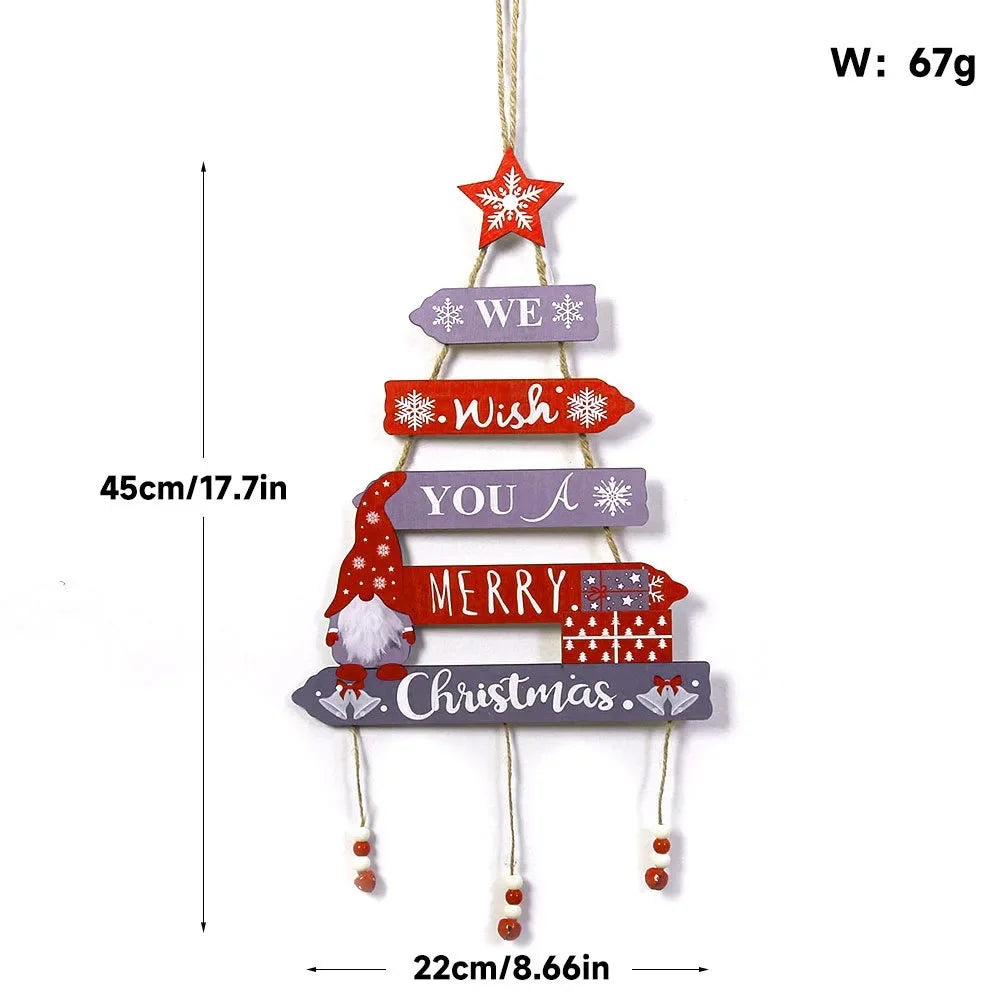 Hanging Wooden Christmas Wall Ornaments