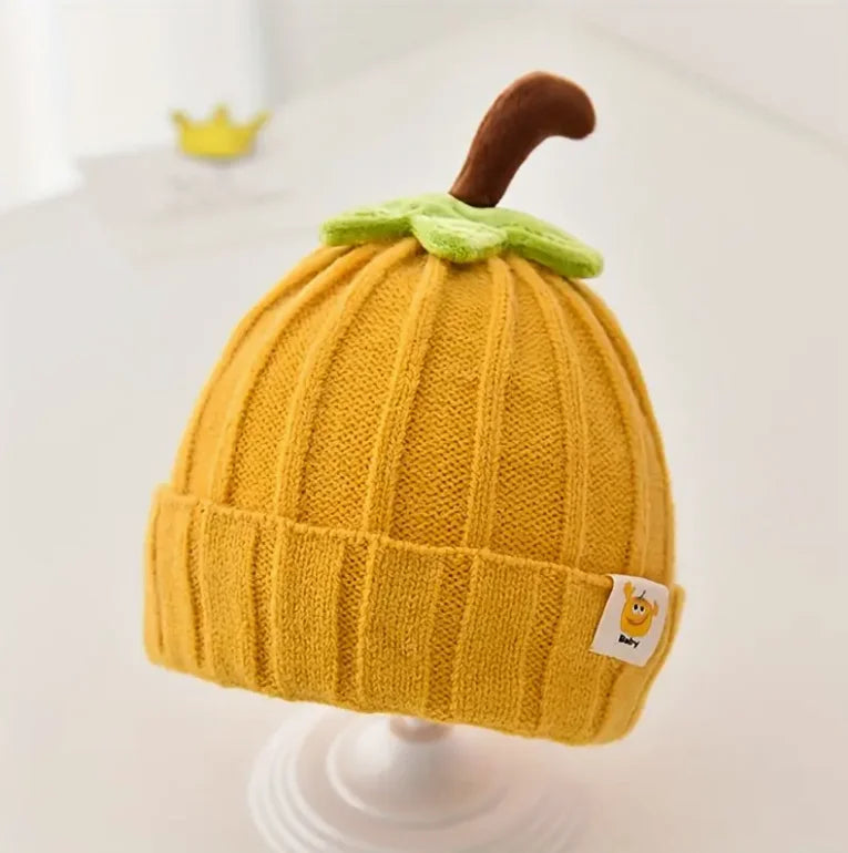 Halloween Baby Pumpkin Hat Infant Kids Pumpkin Beanie Cute Knitted Hat Newborn Beanie Baby Boy Girl 5M-3Y Thanksgiving Cap