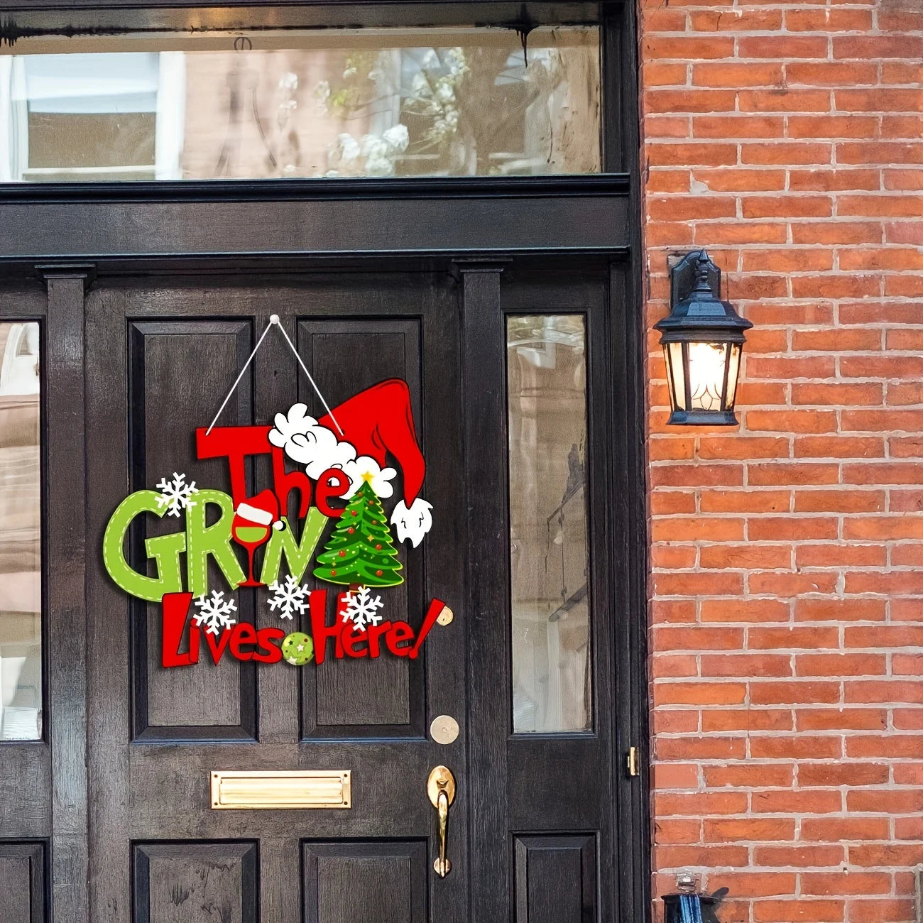"The Grinch Lives Here" Door Sign