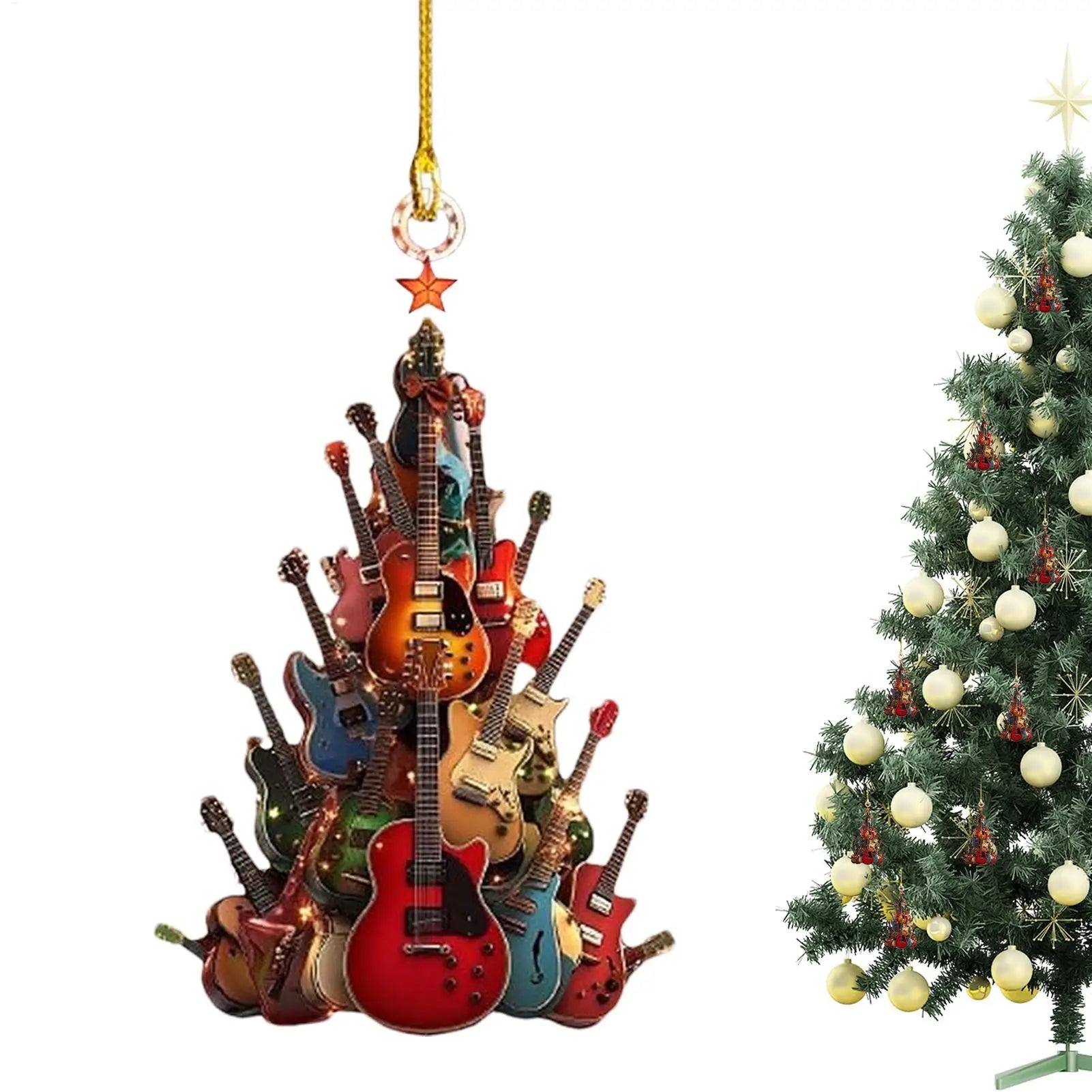 Guitar Christmas Tree Ornament