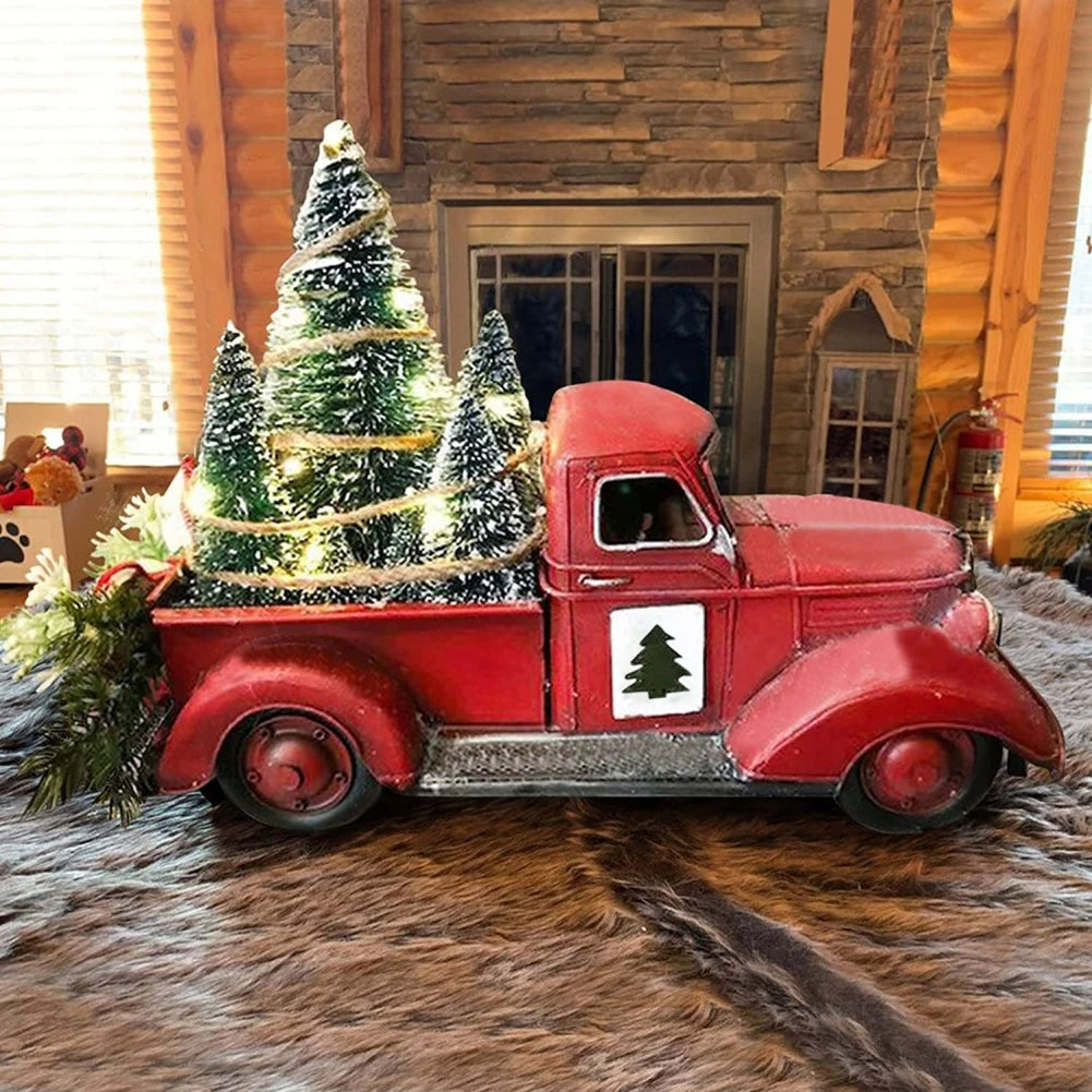 Classic Red Truck with Lights