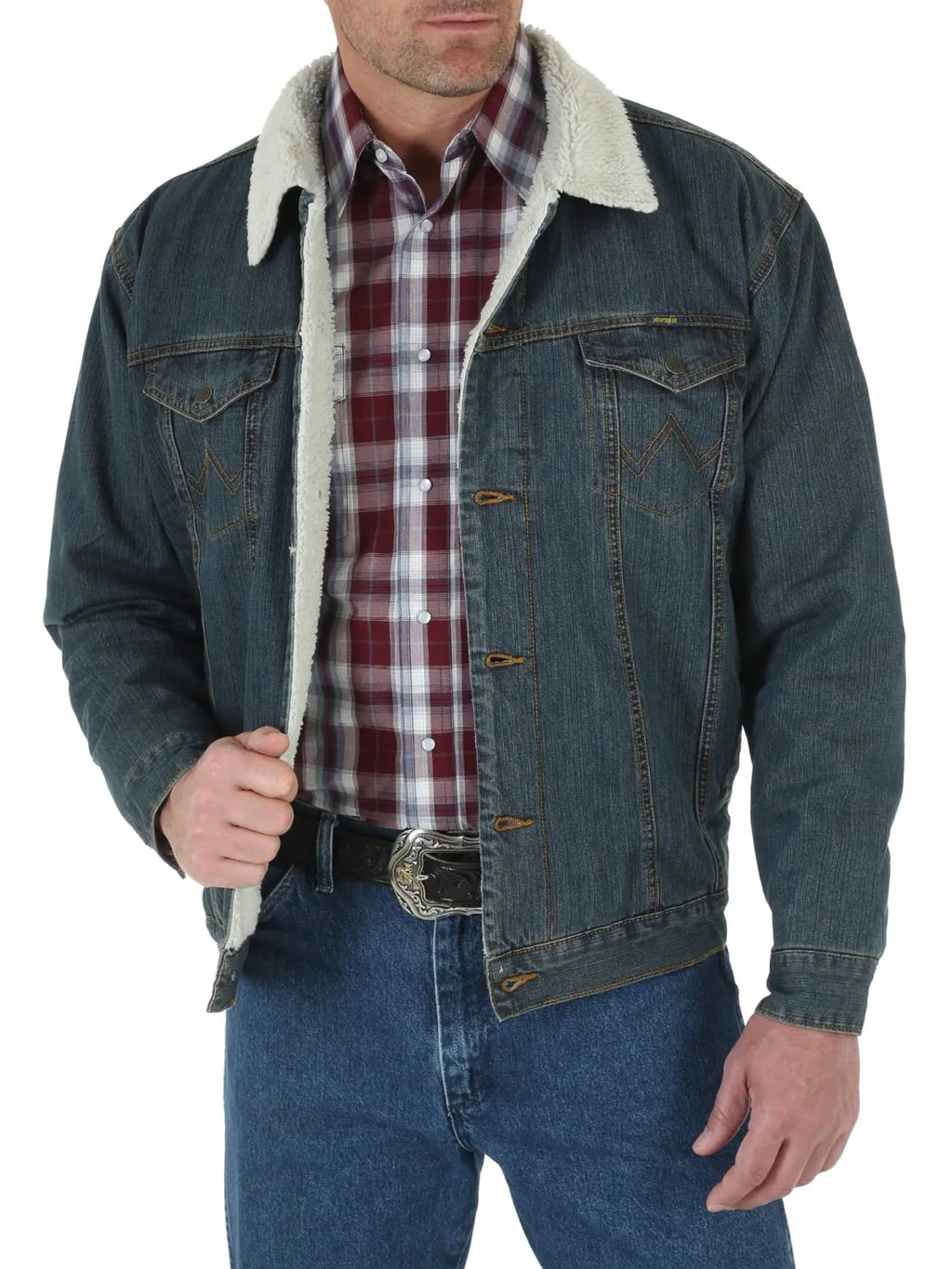 Wrangler Mens Big Cowboy Cut Western Lined Denim Jacket