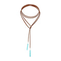 Feather Turquoise and Leather Choker/Necklace