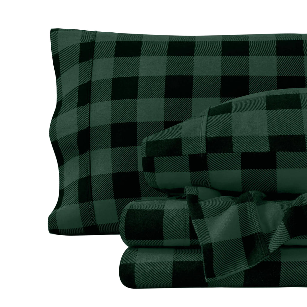 100% Cotton Heavyweight Double Brushed Flannel Sheet Set (King)
